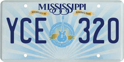 MS license plate YCE320