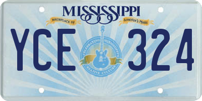 MS license plate YCE324