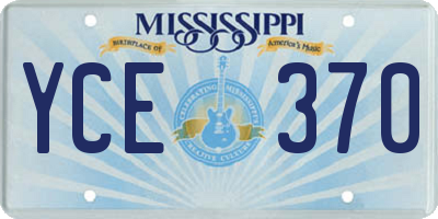 MS license plate YCE370