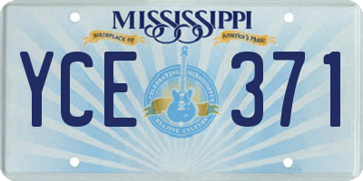 MS license plate YCE371