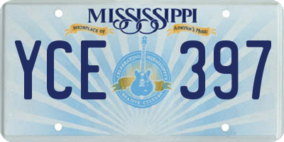 MS license plate YCE397