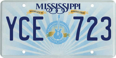 MS license plate YCE723