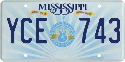 MS license plate YCE743