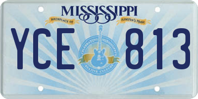 MS license plate YCE813
