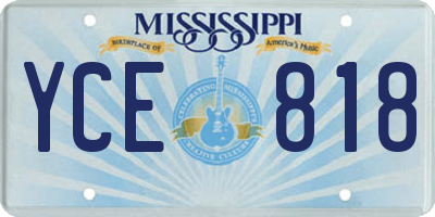 MS license plate YCE818
