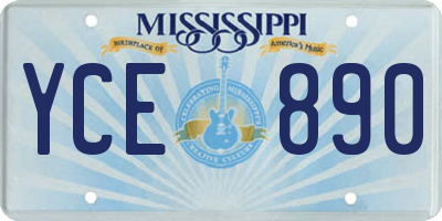 MS license plate YCE890