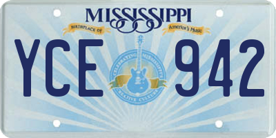 MS license plate YCE942