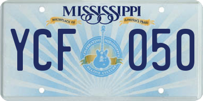 MS license plate YCF050