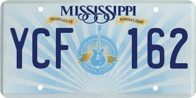 MS license plate YCF162