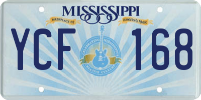MS license plate YCF168