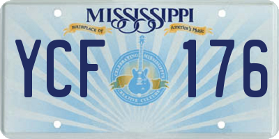 MS license plate YCF176