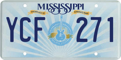 MS license plate YCF271