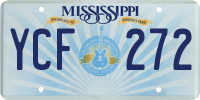 MS license plate YCF272
