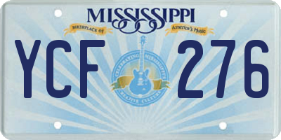MS license plate YCF276