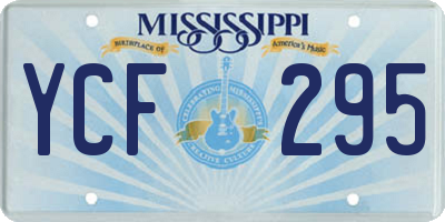 MS license plate YCF295