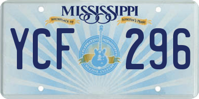 MS license plate YCF296