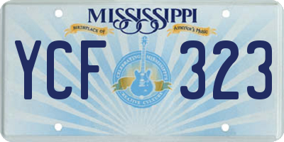 MS license plate YCF323