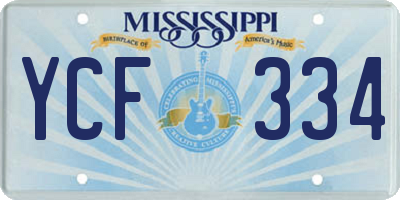 MS license plate YCF334
