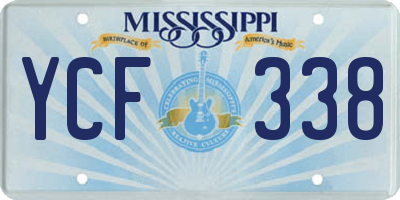 MS license plate YCF338