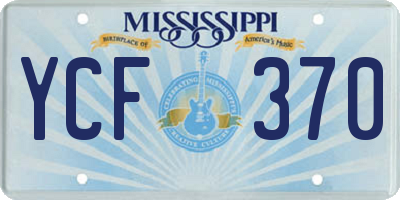 MS license plate YCF370