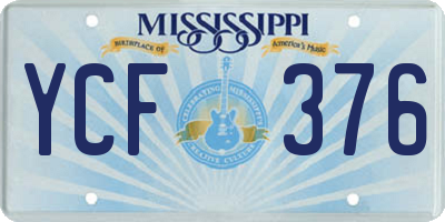MS license plate YCF376