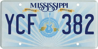 MS license plate YCF382