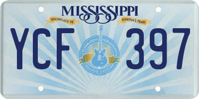 MS license plate YCF397