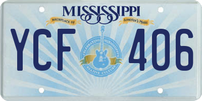 MS license plate YCF406