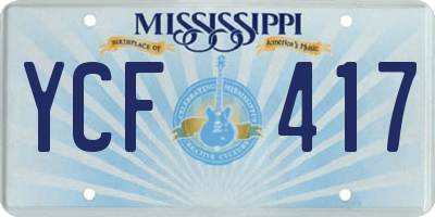 MS license plate YCF417
