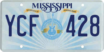 MS license plate YCF428