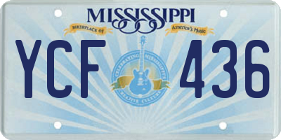 MS license plate YCF436