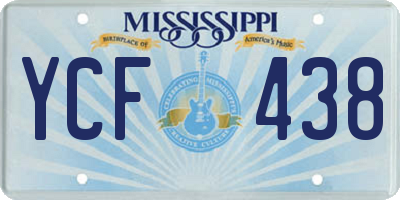 MS license plate YCF438