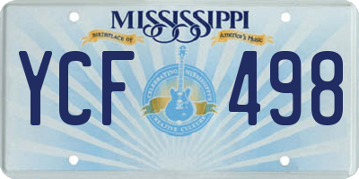 MS license plate YCF498