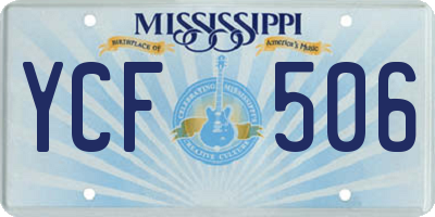 MS license plate YCF506