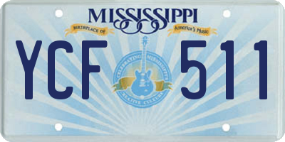 MS license plate YCF511