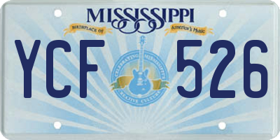 MS license plate YCF526