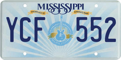 MS license plate YCF552