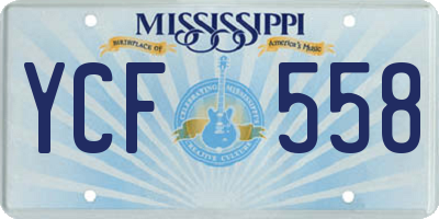 MS license plate YCF558