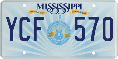 MS license plate YCF570