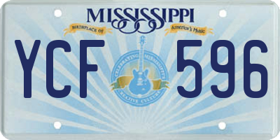 MS license plate YCF596