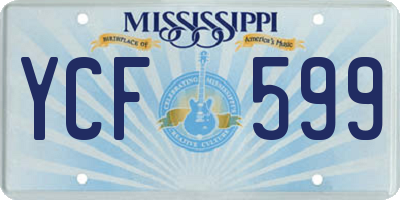 MS license plate YCF599