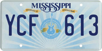 MS license plate YCF613