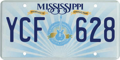MS license plate YCF628