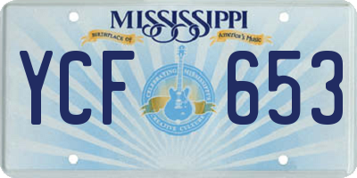 MS license plate YCF653