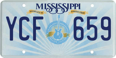 MS license plate YCF659