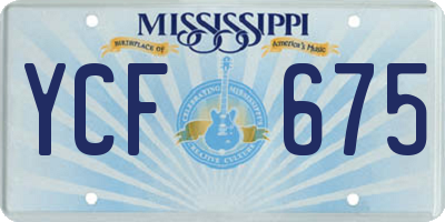 MS license plate YCF675
