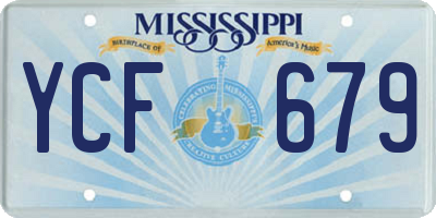 MS license plate YCF679