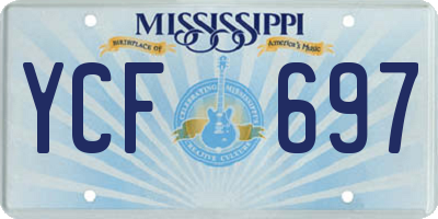 MS license plate YCF697