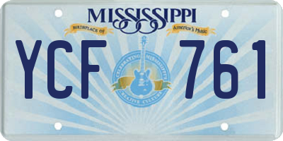 MS license plate YCF761