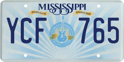 MS license plate YCF765